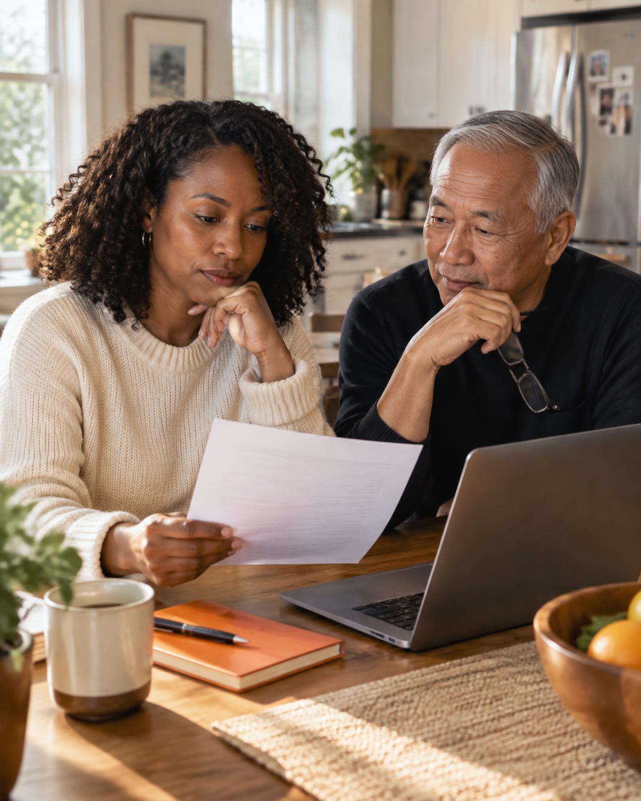Two people in a warm, professional conversation (illustrative photo)